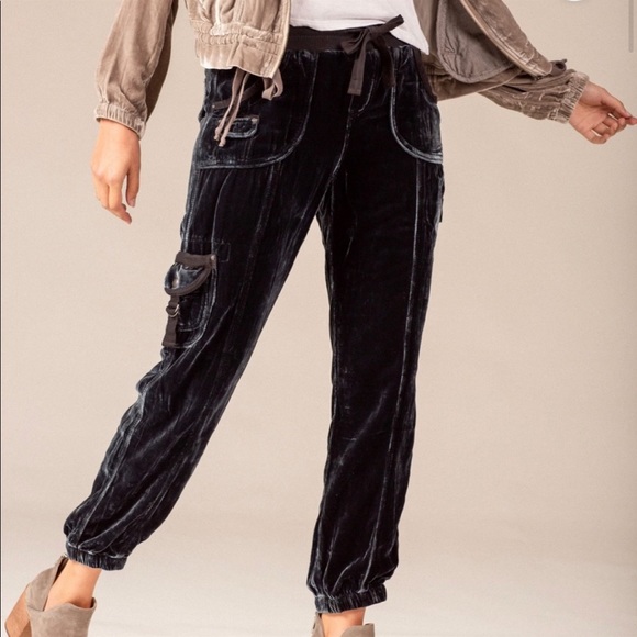Anthropologie Pants - Anthropologie Cargo Pants Marrakech Camilla Crushed Velvet Silk Blend